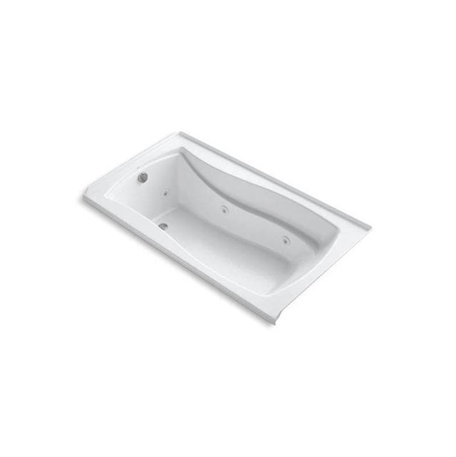 Kohler - Mariposa 66'' x 36'' alcove whirlpool bath with Bask heated surface, left drain - White