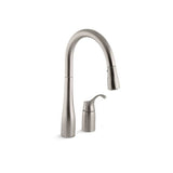 Kohler - Simplice Pull-down kitchen sink faucet with three-function sprayhead - Vibrant Stainless