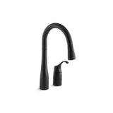 Kohler - Simplice Pull-down bar sink faucet with three-function sprayhead - Matte Black