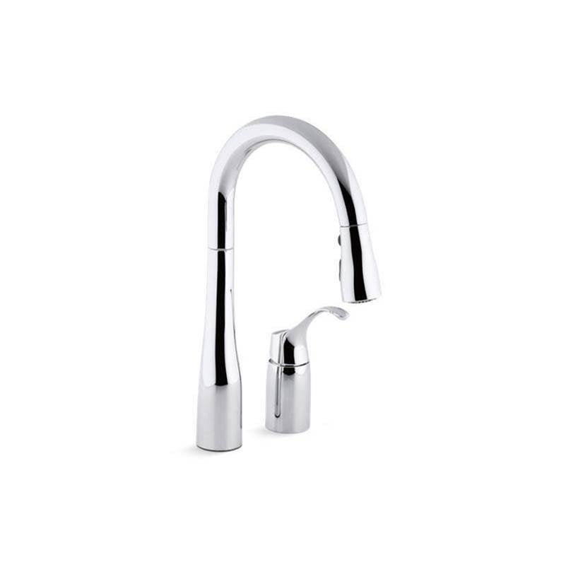 Kohler - Simplice Pull-down bar sink faucet with three-function sprayhead - Polished Chrome