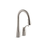 Kohler - Simplice Pull-down bar sink faucet with three-function sprayhead - Vibrant Stainless