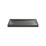 Kohler - Salient 60'' x 30'' alcove shower base, left drain - Thunder Grey