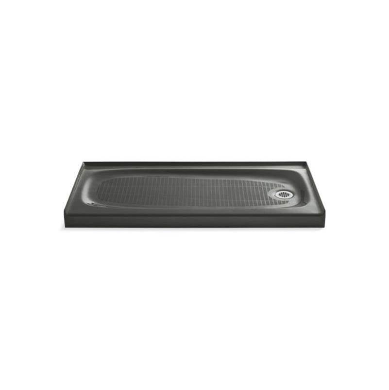Kohler - Salient 60'' x 30'' alcove shower base, right drain - Thunder Grey