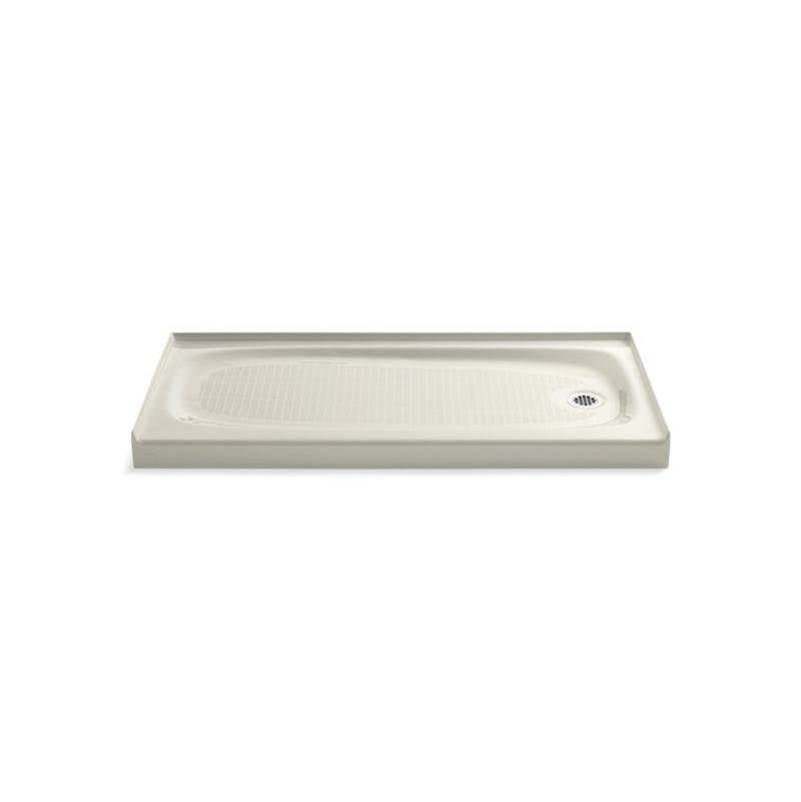 Kohler - Salient 60'' x 30'' alcove shower base, right drain - Biscuit