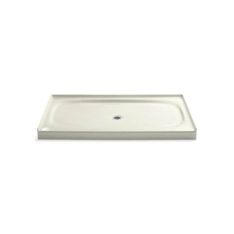 Kohler - Salient 60'' x 36'' alcove shower base, center drain - Biscuit