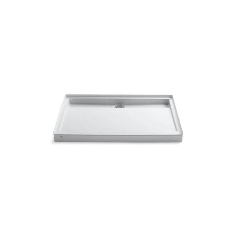Kohler - Groove 48'' x 36'' alcove shower base, rear center drain - White