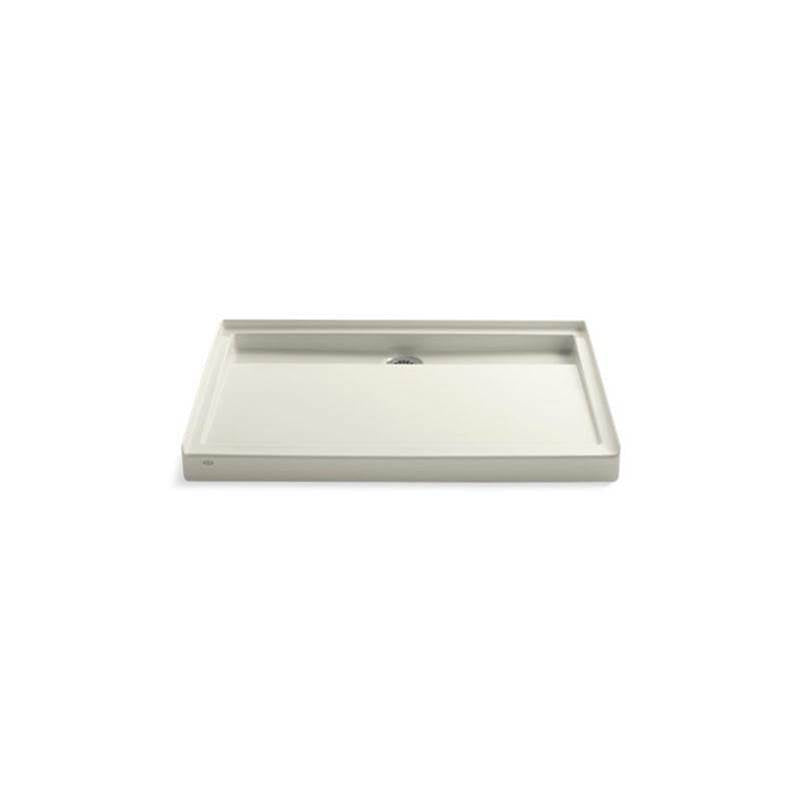 Kohler - Groove 48'' x 36'' alcove shower base, rear center drain - Biscuit