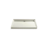 Kohler - Groove 48'' x 36'' alcove shower base, rear center drain - Biscuit