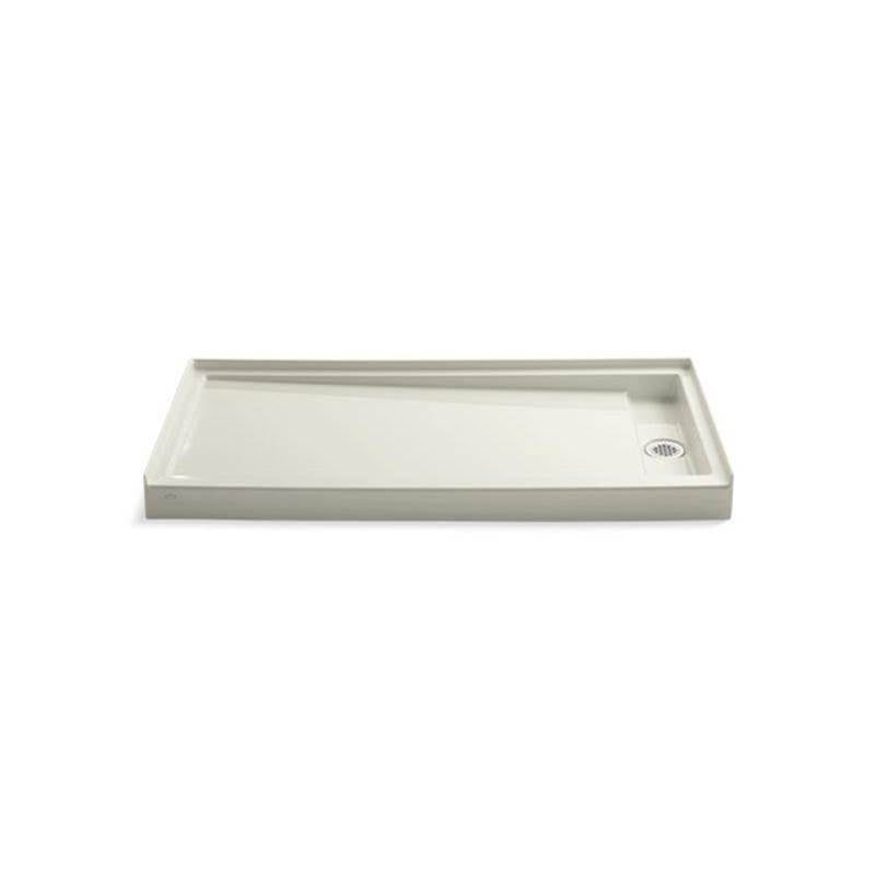 Kohler - Groove 60'' x 32'' single threshold right-hand drain shower base - Biscuit