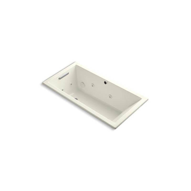 Kohler - Underscore 60'' x 30'' drop-in heated whirlpool bath - Biscuit