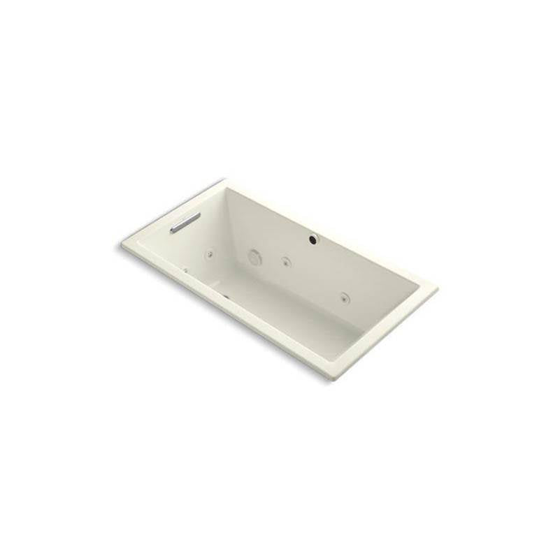 Kohler - Underscore 60'' x 32'' drop-in heated whirlpool bath - Biscuit