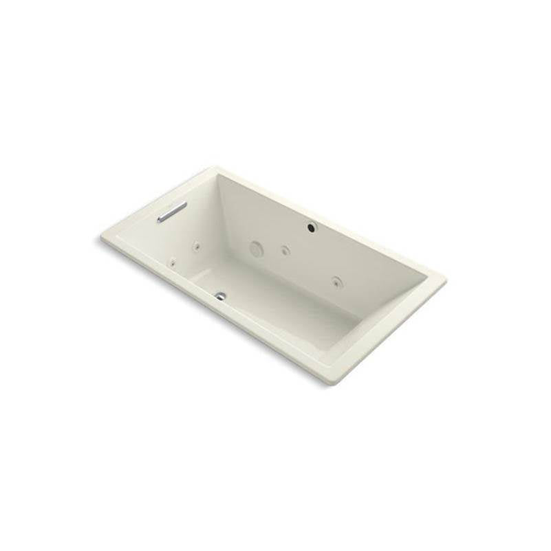 Kohler - Underscore 66'' x 36'' drop-in heated whirlpool bath - Biscuit