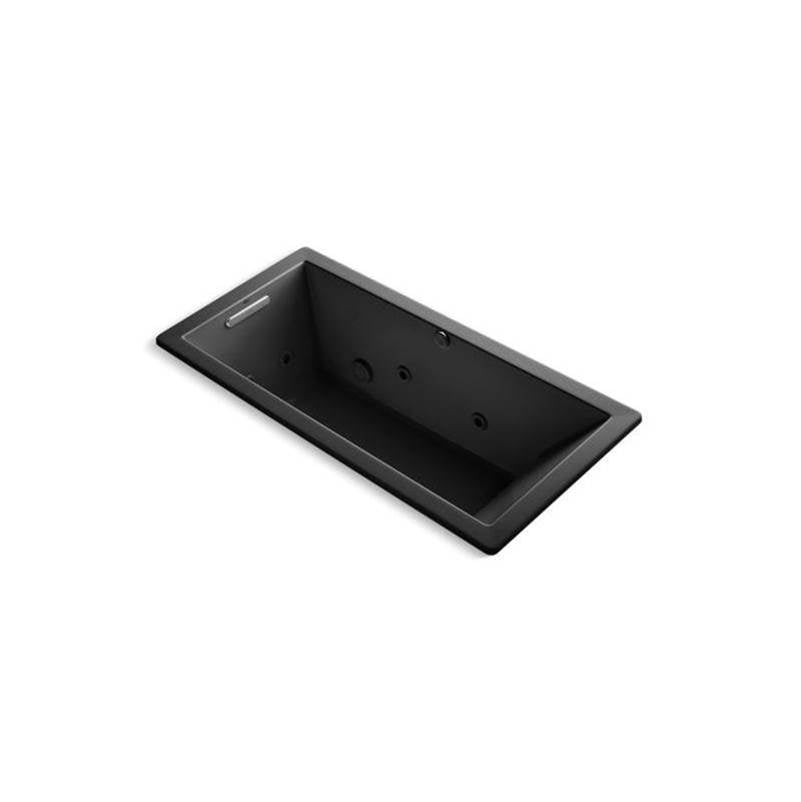 Kohler - Underscore 66'' x 32'' drop-in heated whirlpool bath - Black