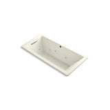 Kohler - Underscore 66'' x 32'' drop-in heated whirlpool bath - Biscuit