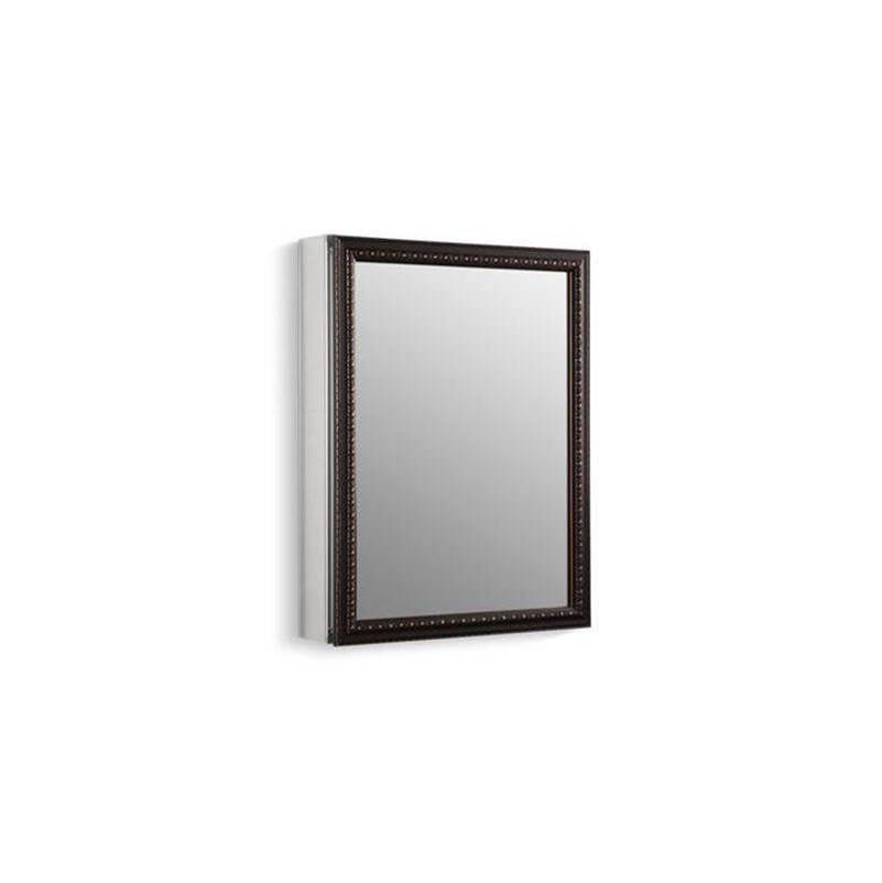 Kohler - 20'' W x 26'' H aluminum single-door medicine cabinet with oil-rubbed bronze framed mirror door - Oil Rubbed Bronze