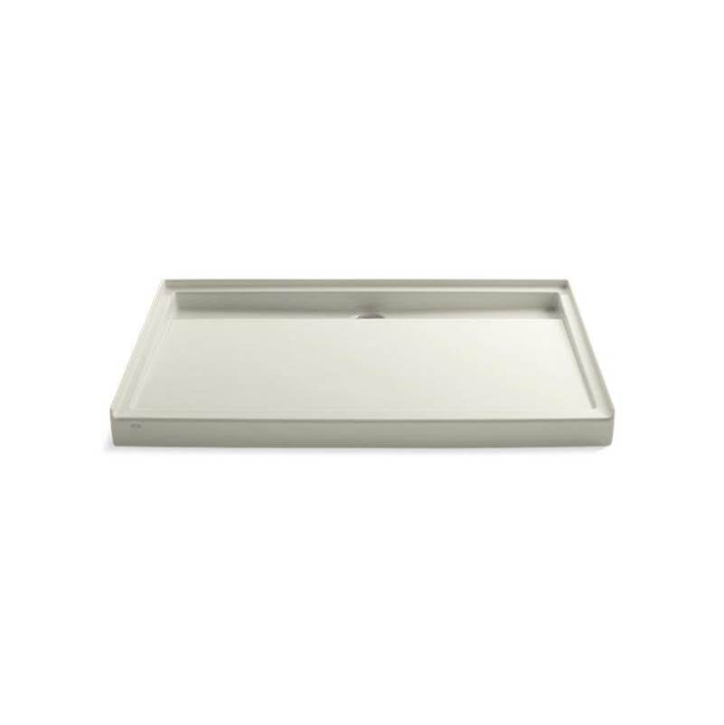 Kohler - Groove 60'' x 42'' alcove shower base, rear center drain - Biscuit