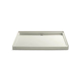 Kohler - Groove 60'' x 42'' alcove shower base, rear center drain - Biscuit