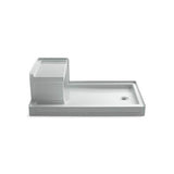 Kohler - Tresham 60'' x 36'' alcove shower base, right drain - Ice Grey