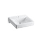 Kohler - Soho 20'' x 18'' wall-mount/concealed arm carrier bathroom sink with single faucet hole - White
