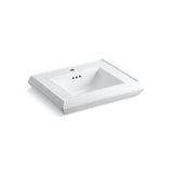 Kohler - Memoirs Pedestal/console table bathroom sink basin with single faucet-hole drilling - White