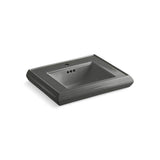 Kohler - Memoirs Pedestal/console table bathroom sink basin with single faucet-hole drilling - Thunder Grey