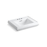 Kohler - Memoirs Pedestal/console table bathroom sink basin with 4'' centerset faucet holes - White