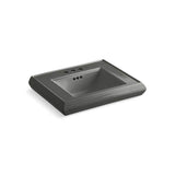 Kohler - Memoirs Pedestal/console table bathroom sink basin with 4'' centerset faucet holes - Thunder Grey