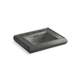 Kohler - Memoirs Pedestal/console table bathroom sink basin with 8'' widespread faucet holes - Thunder Grey