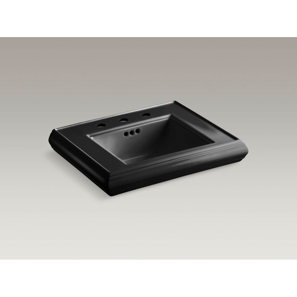 Kohler - Memoirs Pedestal/console table bathroom sink basin with 8'' widespread faucet holes - Black