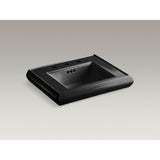 Kohler - Memoirs Pedestal/console table bathroom sink basin with 8'' widespread faucet holes - Black