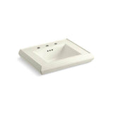 Kohler - Memoirs Pedestal/console table bathroom sink basin with 8'' widespread faucet holes - Biscuit