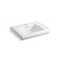 Kohler - Memoirs Pedestal/console table bathroom sink basin with single faucet-hole drilling - White