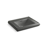 Kohler - Memoirs Pedestal/console table bathroom sink basin with single faucet-hole drilling - Thunder Grey