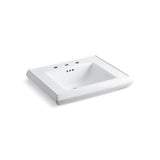 Kohler - Memoirs Pedestal/console table bathroom sink basin with 8'' widespread faucet holes - White