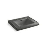 Kohler - Memoirs Pedestal/console table bathroom sink basin with 8'' widespread faucet holes - Thunder Grey