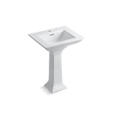 Kohler - Memoirs Stately 25'' rectangular pedestal bathroom sink - White
