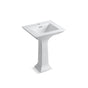 Kohler - Memoirs Stately 25'' rectangular pedestal bathroom sink - White