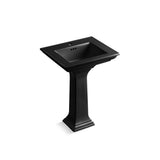 Kohler - Memoirs Stately 25'' rectangular pedestal bathroom sink - Black