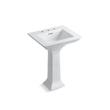 Kohler - Memoirs Stately 25'' rectangular pedestal bathroom sink - White