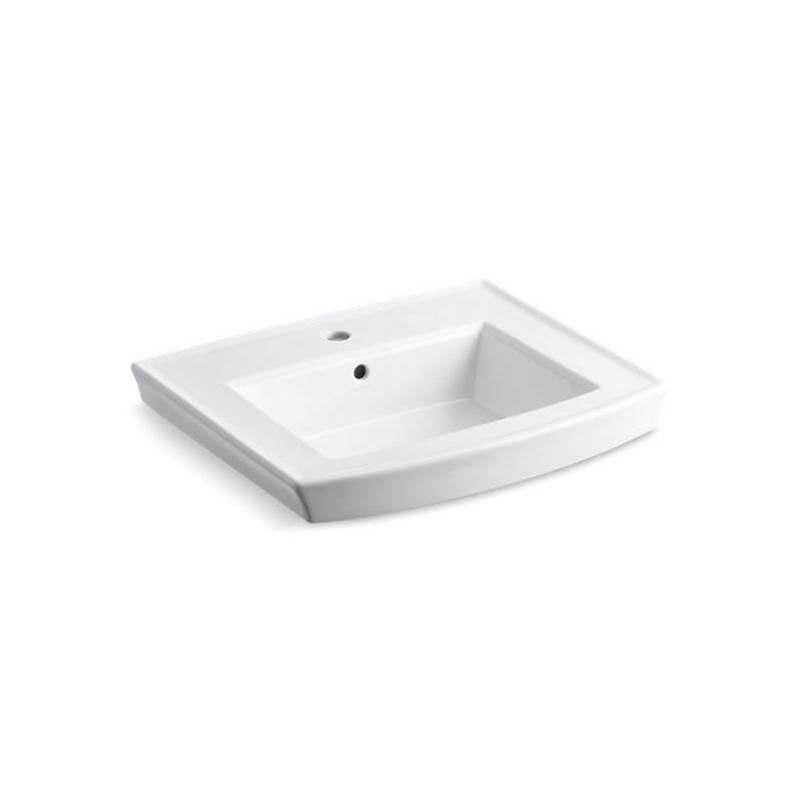Kohler - Archer 24'' rectangular pedestal bathroom sink - White