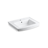 Kohler - Archer 24'' rectangular pedestal bathroom sink - White