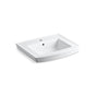 Kohler - Archer 24'' rectangular pedestal bathroom sink - White