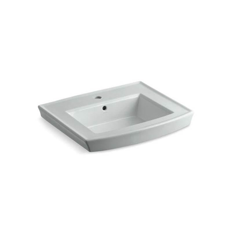 Kohler - Archer 24'' rectangular pedestal bathroom sink - Ice Grey