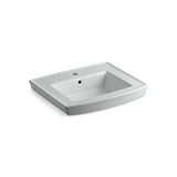 Kohler - Archer 24'' rectangular pedestal bathroom sink - Ice Grey