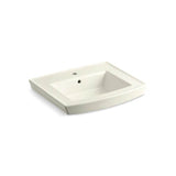 Kohler - Archer 24'' rectangular pedestal bathroom sink - Biscuit
