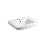 Kohler - Archer 24'' rectangular pedestal bathroom sink - White