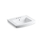 Kohler - Archer 24'' rectangular pedestal bathroom sink - White