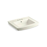 Kohler - Archer 24'' rectangular pedestal bathroom sink - Biscuit