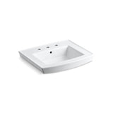 Kohler - Archer 24'' rectangular pedestal bathroom sink - White