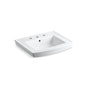 Kohler - Archer 24'' rectangular pedestal bathroom sink - White